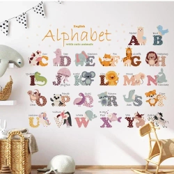 Naklejki na ścianę do pokoju dziecka alfabet - Sipo