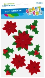 Ozdoba Dekoracyjna Filcowa Samoprzylepna Gwiazda Betlejemska 8szt Boże Narodzenie Cfart With Fun 570487