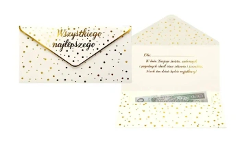 Koperta podarunkowa Wszystkiego najlepszego (złota)