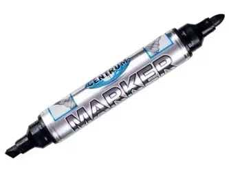 Marker dwustronny czarny (10szt) - Centrum