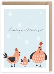 Kartka okolicznościowa Koguty, eko koperta K090 - Cardie