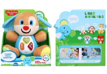 Piesek pluszowe ze światłem i muzyką - Merkpol