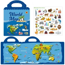 Książeczka z naklejkami mapa świata - Askato