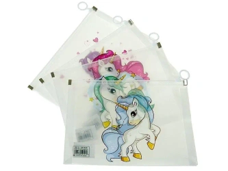 Teczka A4 plastikowa zapinana jednorożce (12szt) - ADAR