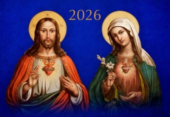 Kalendarz 2026 trójdzielny Najświętsze Serce - praca zbiorowa