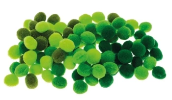 Pompony zielone 10mm 100szt - Brewis