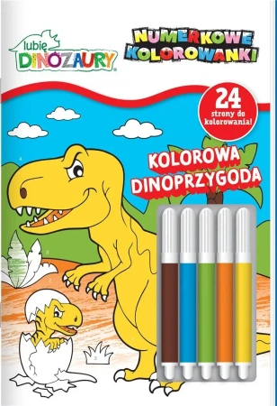 Lubię dinozaury. Numerkowe kolorowanki - praca zbiorowa