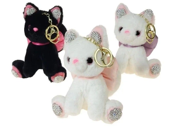 Brelok pluszowy kot 12x10x8cm MIX - ADAR