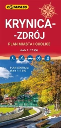 Plan miasta - Krynica-Zdrój 1:17 500 - Praca zbiorowa