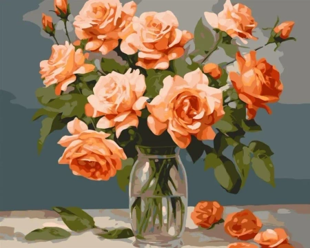 Malowanie po numerach - Elegancki bukiet 40x50cm - Ideyka