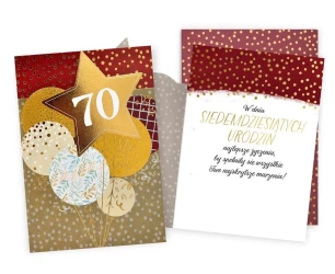 Karnet Urodziny 70 - Kukartka
