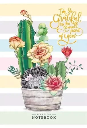 Notatnik ozdobny 64 strony kratka Kaktus i jeż - Fresh