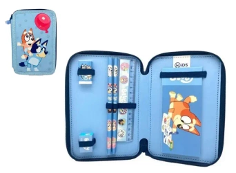 Piórnik dwukomorowy z wyposażeniem Bluey - Kids Euroswan zabawki licencja