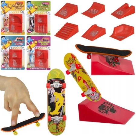 Mini deskorolka z rampą MIX - Trifox