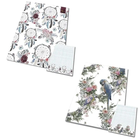 Notes A6 z poddrukiem Boho (10szt) - Bee-bee