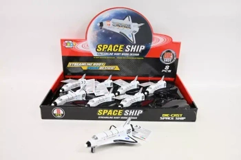 Statek kosmiczny metalowy z napędem Pull-Back - Leantoys