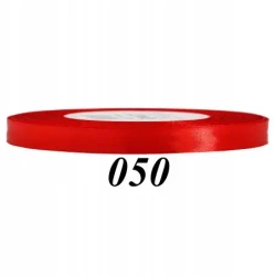 Wstązka satynowa czerwona 6mm-32mb 6-050