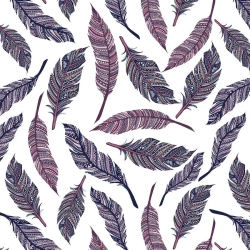 Karnet Swarovski kwadrat CL0411 Etniczne pióra - Clear Creations