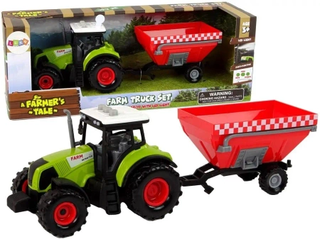 Traktor z odpinaną przyczepą - Leantoys