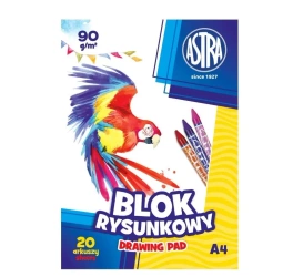 Blok rysunkowy A4/20K 90g (10szt) ASTRA - ASTRA papiernicze