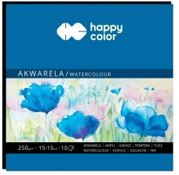 Blok akwarelowy Art 15x15cm/10K 250g HAPPY COLOR - GDD