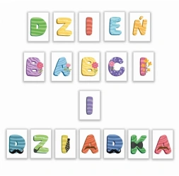 Litery dekoracyjne A4 - Dzień Babci i Dziadka 18el - LearnHow