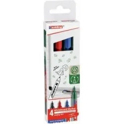 Marker do tablic suchościeralnych 1mm 4 kolory - Edding