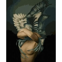 Malowanie po numerach - Dziewczyna Ptak 40x50cm - Twoje Hobby