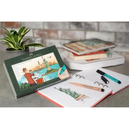 Zestaw pisaków Pitt Artist Pen New York 12szt - Faber Castell