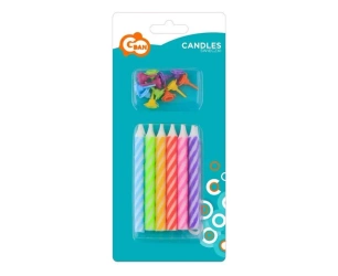 Świeczki urodzinowe 8cm 12szt - Godan