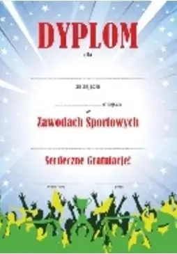Dyplom A4 Zawody Sportowe Kibice - Henry