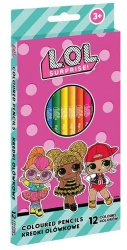 Kredki ołówkowe trójkątne LOL - 12 kolorów - Astra