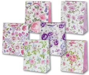 Torebka ozdobna laminowana PL-2 mała 69 kwiatki - Panorama