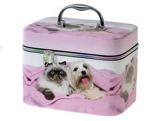 Kuferek L walizka z lusterkiem na zamek 23x17x15cm - ADAR