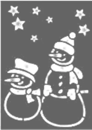 Szablon A6 Bałwanki - Dekor-Art-Serwis