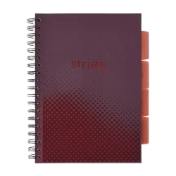 Kołozeszyt Pads B5/100K kratka Basic bordowy - Strigo