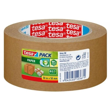 Taśma pakowa papierowa Tesapack brązowa 50mx50mm - TESA