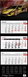 Kalendarz 2026 trójdzielny premium lux car - Pan Kalendarzyk