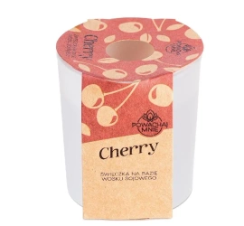 Świeczka sojowa Powąchaj mnie Cherry biały 130ml - Pavoncella