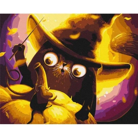 Malowanie po numerach - Kot Magik 40x50cm - Twoje Hobby