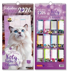 Kalendarz 2026 ścienny planer Koty - Kukartka