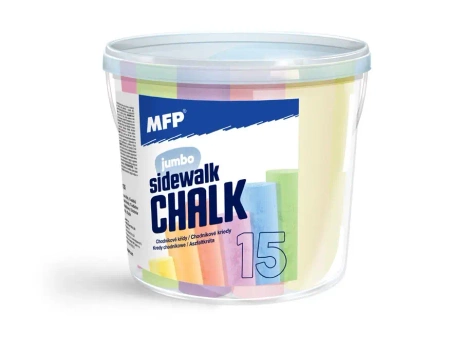 Kreda chodnikowa owalna kolorowa 15szt - MFP