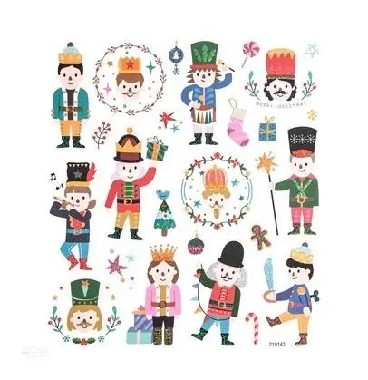 Naklejki z brokatem dziadek do orzechów 25szt - Dalprint