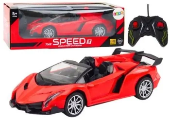 Auto sportowe RC 1:18 czerwone - Leantoys