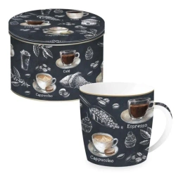 Kubek porcelanowy w ozdobnej puszce 350ml - Easy Life