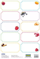 Naklejki na przetwory - owoce - LITERAT