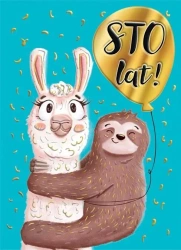 Karnet B6 Lama z leniwcem - Henry