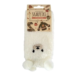 Skarpety z pomponami ecru - MCD