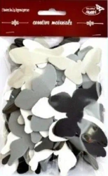 Motyle czarno-szaro-białe 52szt - Galeria Hobby