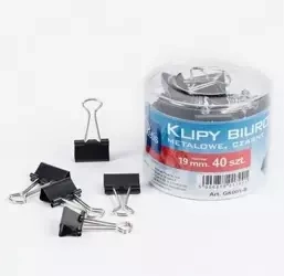 Klipsy biurowe 60szt. GK001-A - Tetis